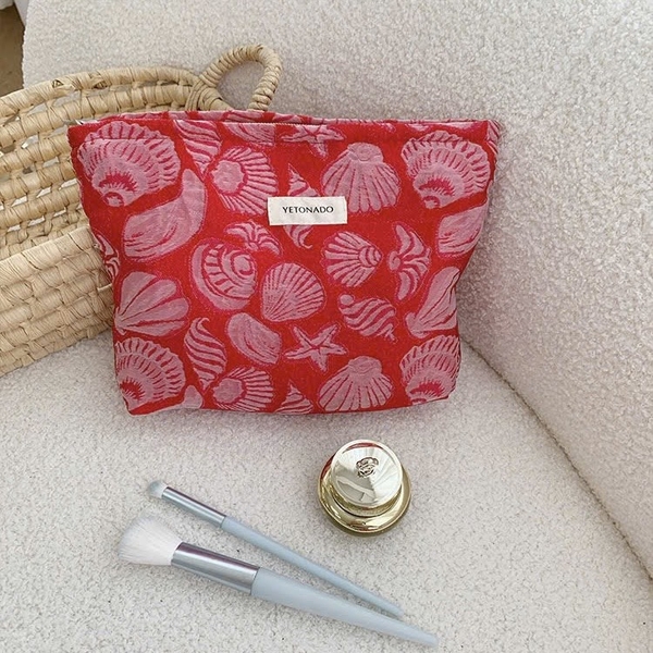 Make Up Purse - Seashell In Red