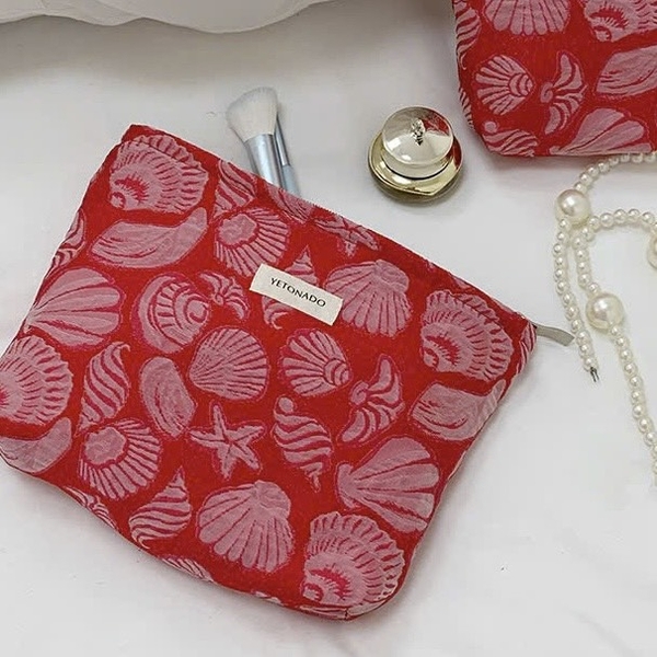 Make Up Purse - Seashell In Red