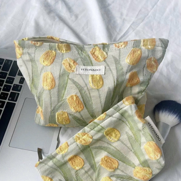 Make Up Purse - Yellow Tulip