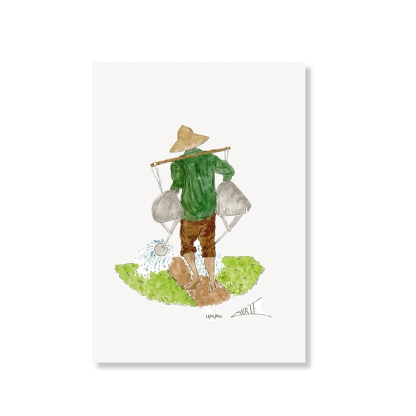 LAURIE DRAWS - 'Field Worker No.01' Print
