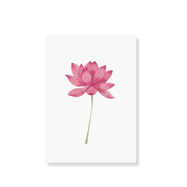 LAURIE DRAWS - ‘Lotus Flower No.02' Postcard