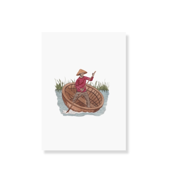 LAURIE DRAWS - 'Coconut Boat No.01' Print