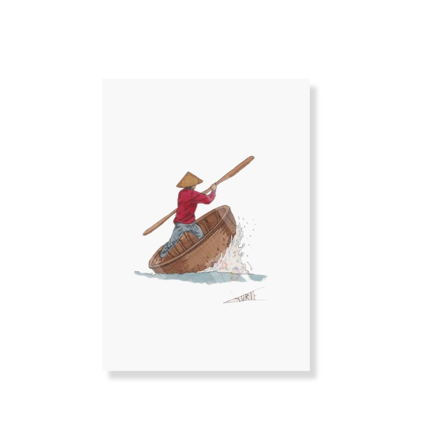 LAURIE DRAWS - 'Coconut Boat No.02' Print