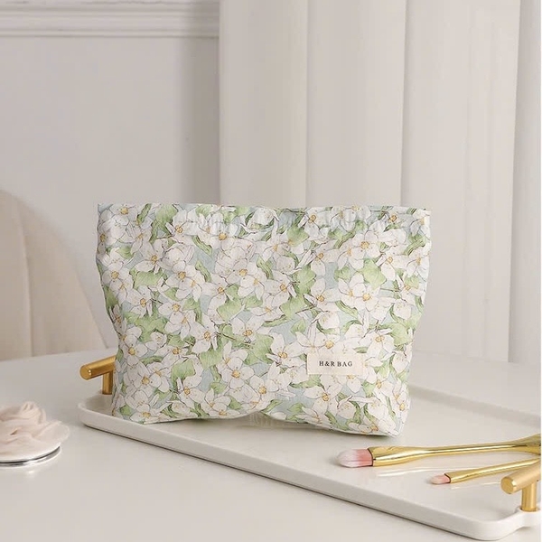 Make Up Purse - Plumeria Flower