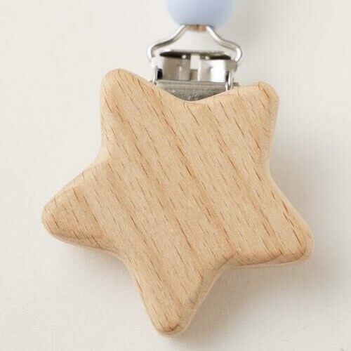 Baby ‘Star’ Macrame Pacifier Holder in Blue