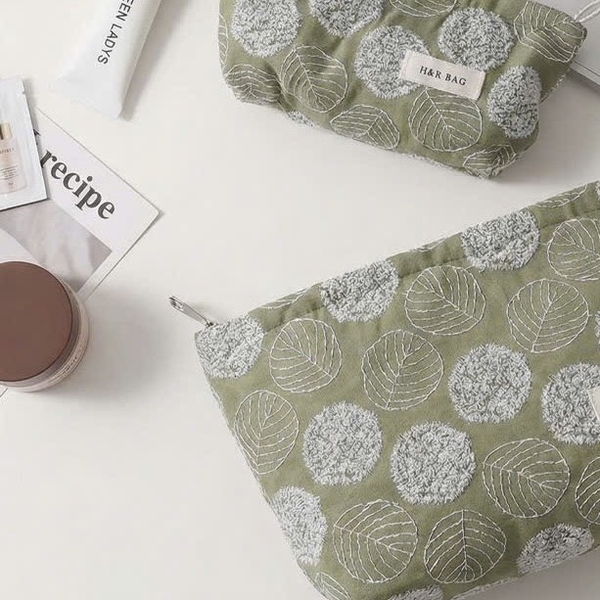 Make Up Purse - Leaf in Green