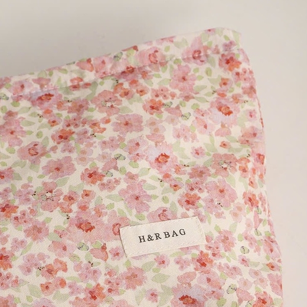 Make Up Purse - Tiny Pink Flower