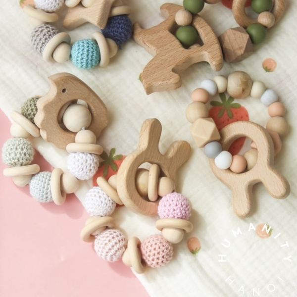 KID & BABY - Crochet Teething Toy in Bear