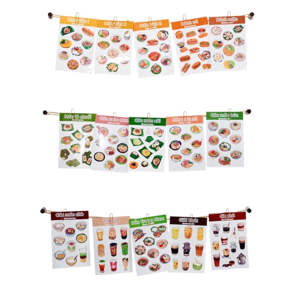 PHANHSHI STUDIO - ‘Các Món Cơm - Rice Dishes' Watercolor Sticker Sheet