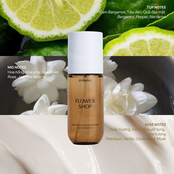 EMSPACE - Hair & Body Mist “FLOWER SHOP” (100ml)