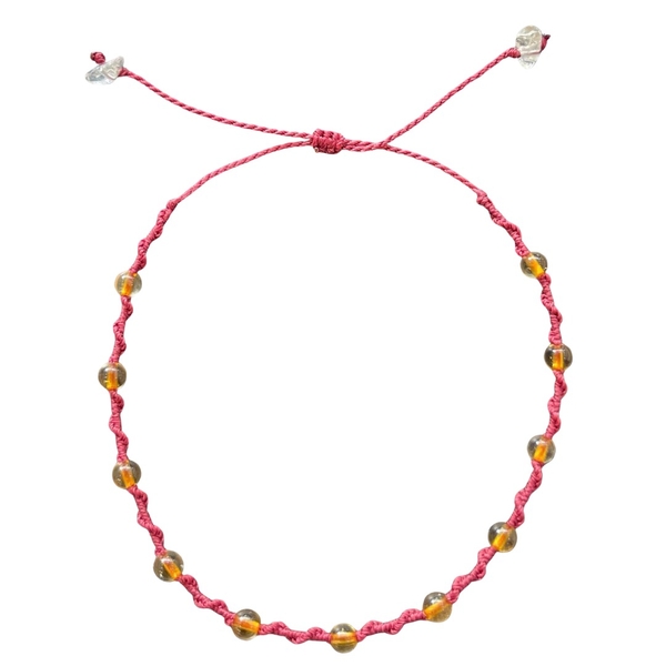 MERAKI TOWN - Citrine Bracelet with Red String