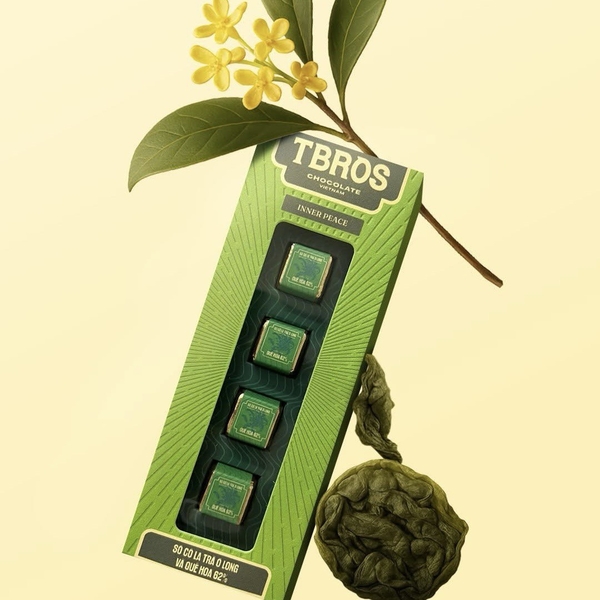 TBROS CHOCOLATE - Oolong Tea & Osmanthus Chocolate 62%