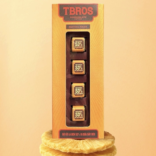 TBROS CHOCOLATE - Dark Chocolate 53% With Soft-dried Pineapple