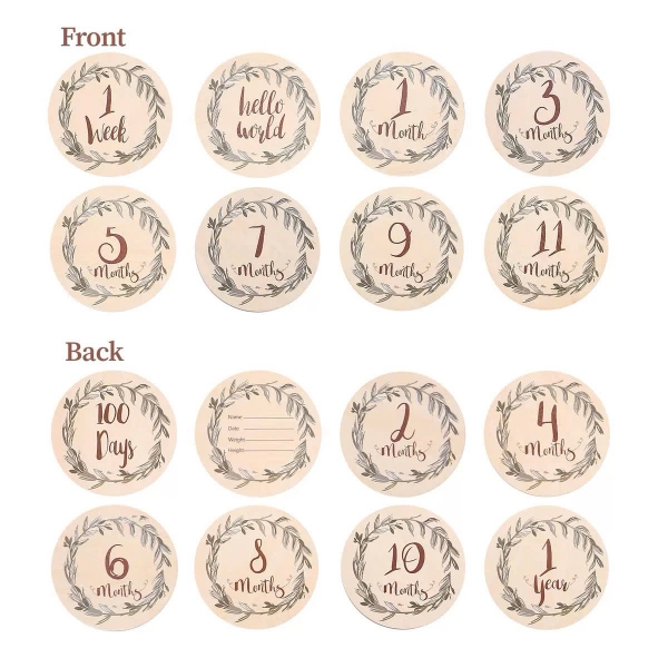 Baby Milestone Cards - Leaf