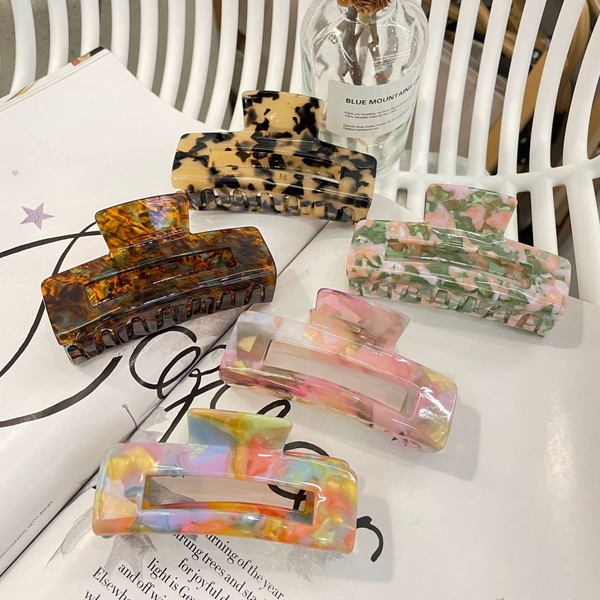 Rectangle Hair Claw - Colorful