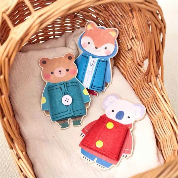 Children’s Montessori Busy Board - Fox (Zipper)