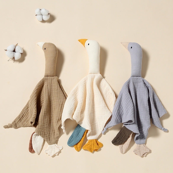 Ducky Muslin Comforter Blanket in Grey