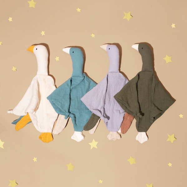 Ducky Muslin Comforter Blanket in Grey
