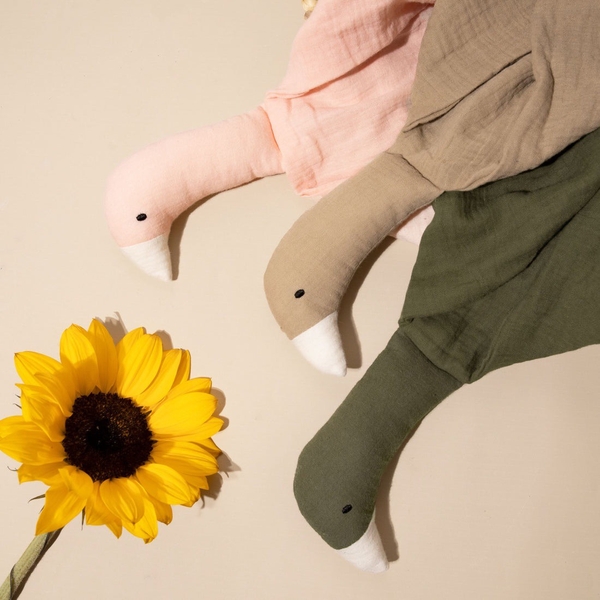 Ducky Muslin Comforter Blanket in White