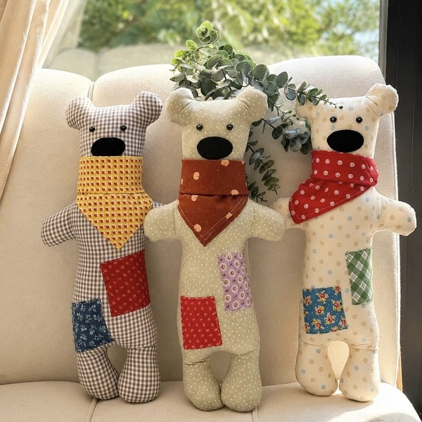 RỪNG HANDMADE - Bob Bear in Colorful Polka Dots With Red Scarf
