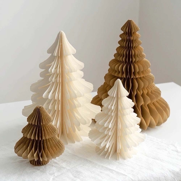 Christmas Decoration - Paper Christmas Tree in Brown (Large)