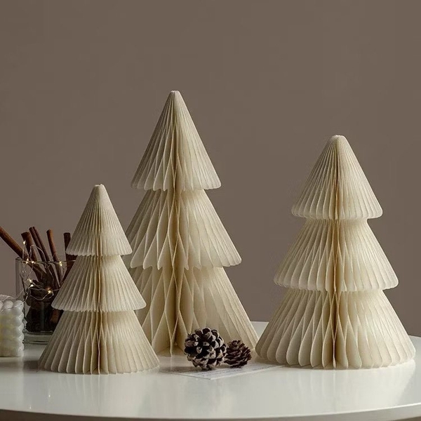 Christmas Decoration - Paper Christmas Tree in White (Small)