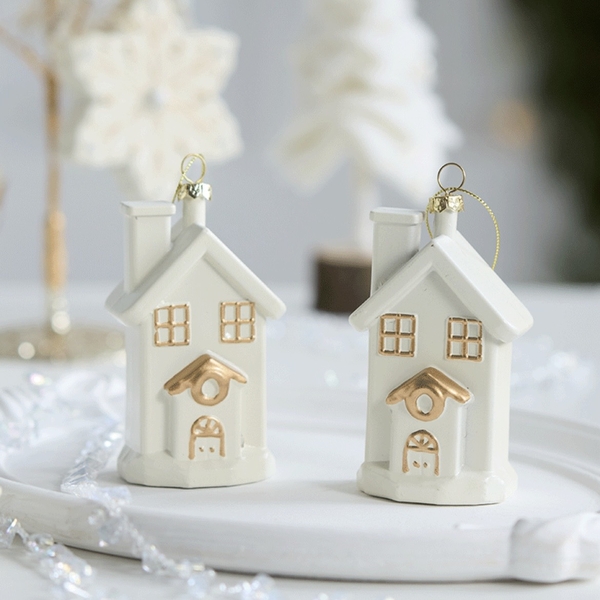 Poly Christmas Ornament - Full House
