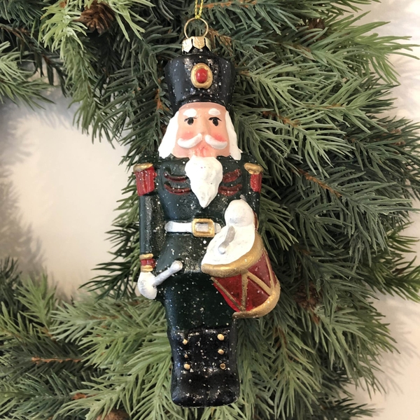 Poly Christmas Ornament - Nutcracker In Green