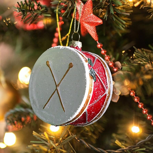 Poly Christmas Ornament - Drum