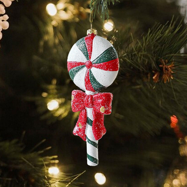 Poly Christmas Ornament - Lolipop
