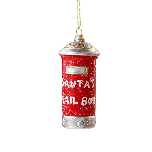 Poly Christmas Ornament - Santa's Mail Box