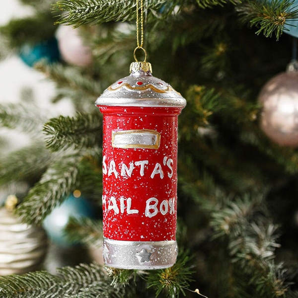 Poly Christmas Ornament - Santa's Mail Box