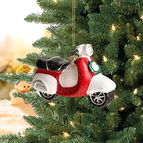 Poly Christmas Ornament - Vespa