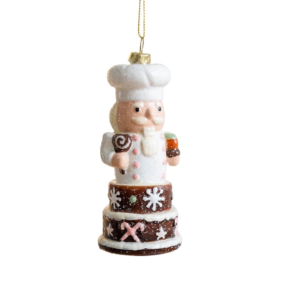 Poly Christmas Ornament - Santa The Baker