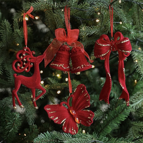 Velvet Christmas Ornament - Bow
