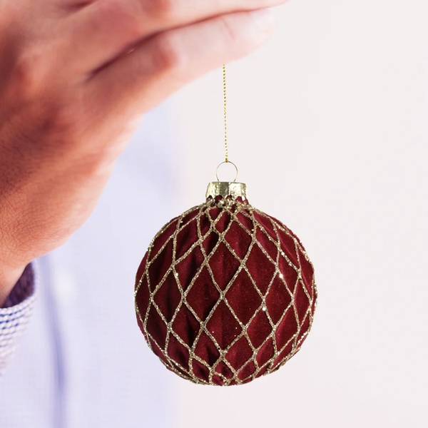 Velvet Christmas Ornament - Bauble
