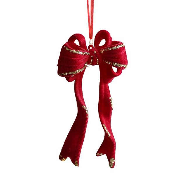Velvet Christmas Ornament - Bow