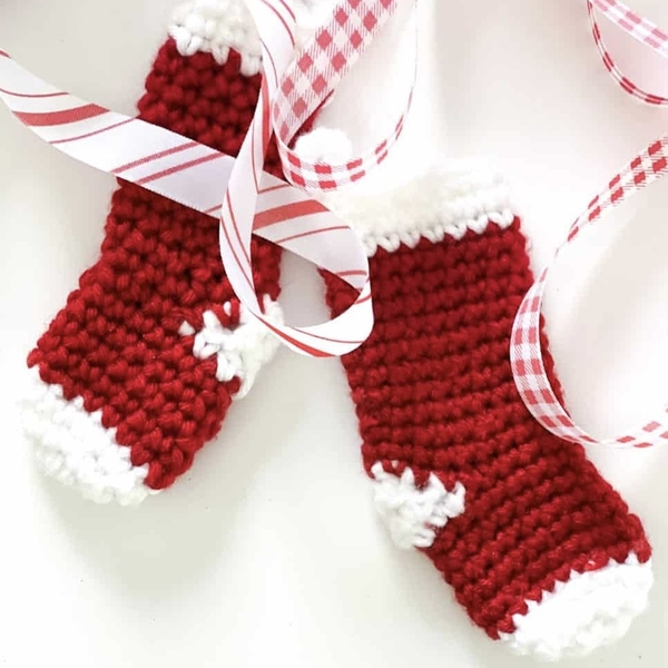 Macrame Christmas Ornament - Stocking