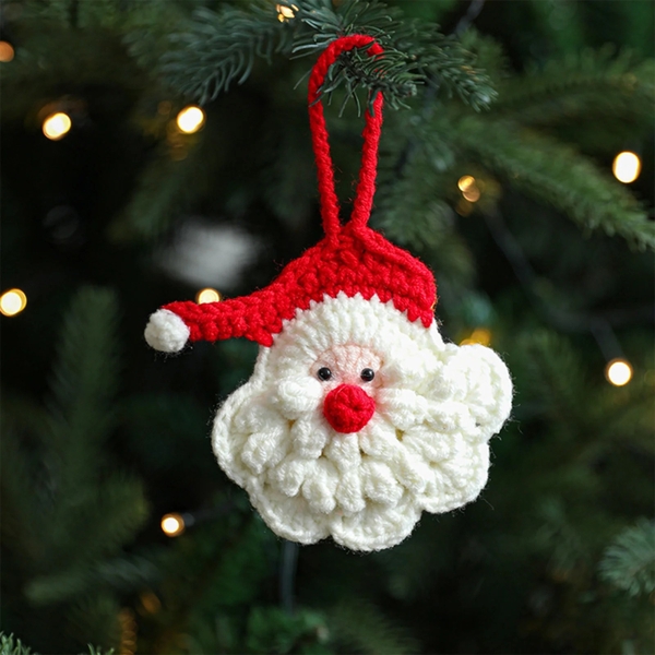 Macrame Christmas Ornament - Santa Claus