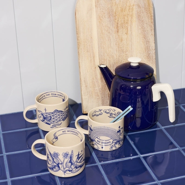 BÁT TRÀNG CERAMIC - 'No Drama' Square Mug