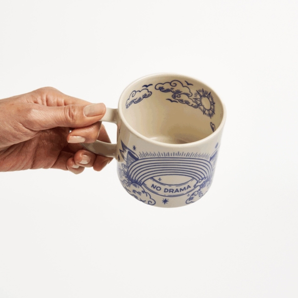 BÁT TRÀNG CERAMIC - 'No Drama' Square Mug