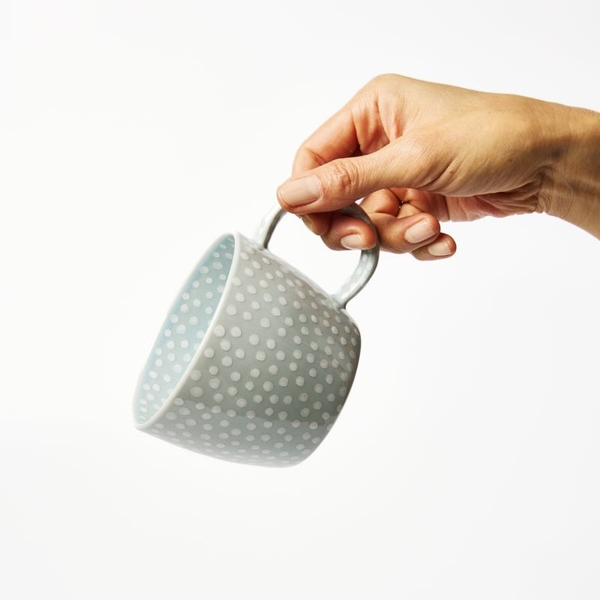 BÁT TRÀNG CERAMIC - Short Mug in Baby Blue Sprinkle