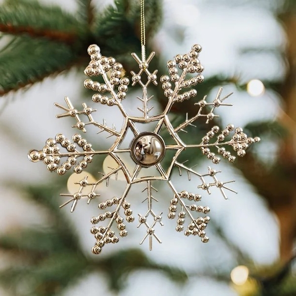 Chrome Christmas Ornament - Snowflake