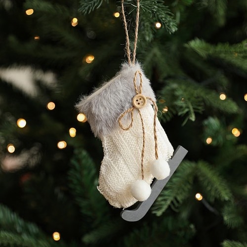 Christmas Wool Ornament - Ski Boot