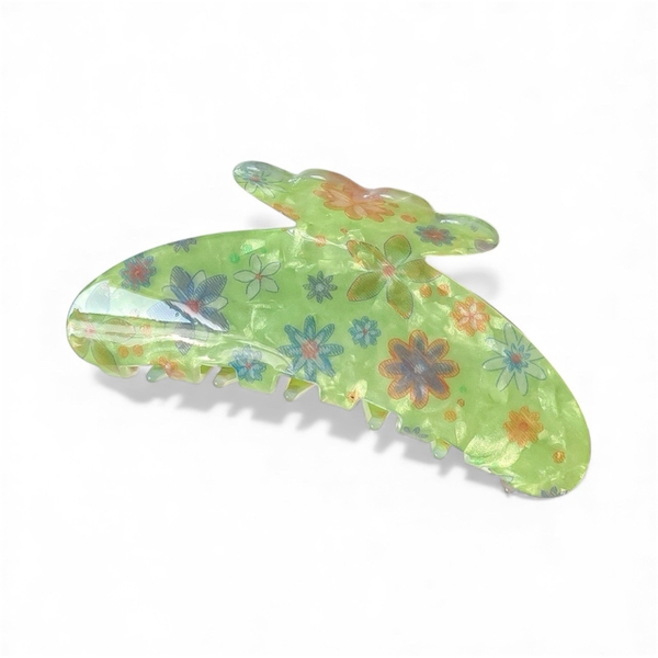 Jelly Hair Claw - Green Flower