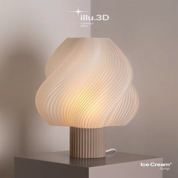 ILLU.3D Lighting – 3D Printing Ice Cream Lamp in Cream