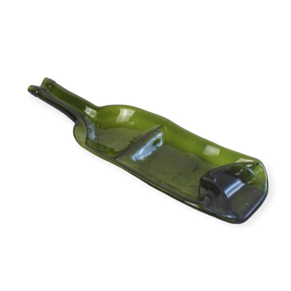 ELI & LOU - Upcycled Wine Bottle Appetizer Tray in Olive