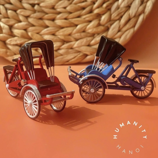 NHA TIN - 'Xích Lô - Cyclo' Magnet In Blue