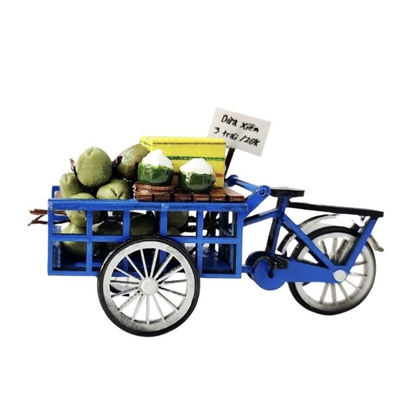 NHA TIN - 'Xe Trái Dừa - Coconut Vendor Cart' Magnet In Blue