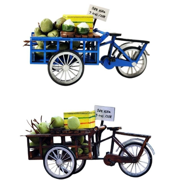 NHA TIN - 'Xe Trái Dừa - Coconut Vendor Cart' Magnet In Blue